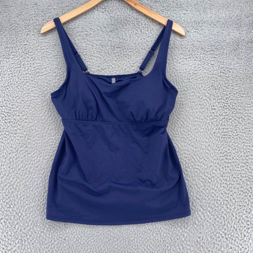 Lands' End Navy Tankini Swim Top
